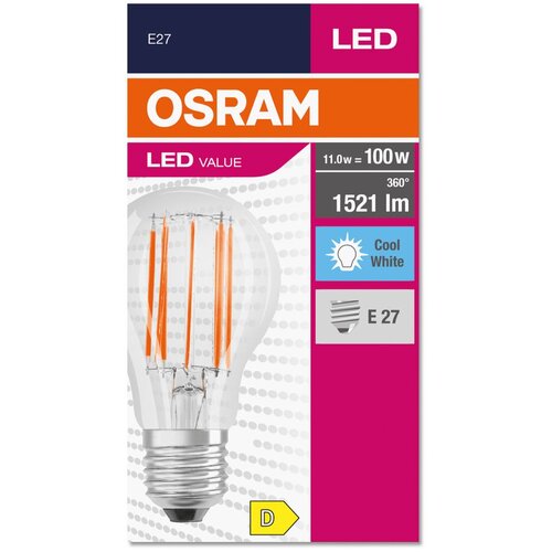 Osram LED VALUE A FILAMENT 100=11W-840 E27 Slike