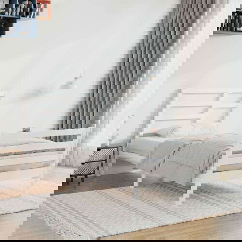  Za krevet od masivne borovine bijeli 90 x 200 cm Slike