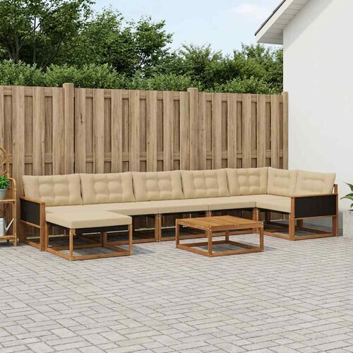  Set vanjskih sofa 8 kom. Prirodna i bež Poliester Cijene