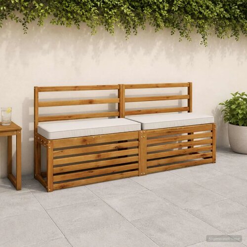  Jastučići za klupe - 2 dijela VUGHT 2 pcs 100% poliester Bijela - Bijela (melange) 60 x 30 cm 2 Cijene