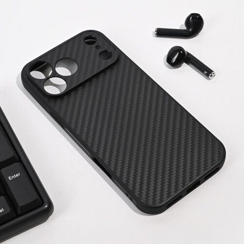 CARBON FIBER Maska za iPhone 17 Pro Max 6.9, Crna Slike
