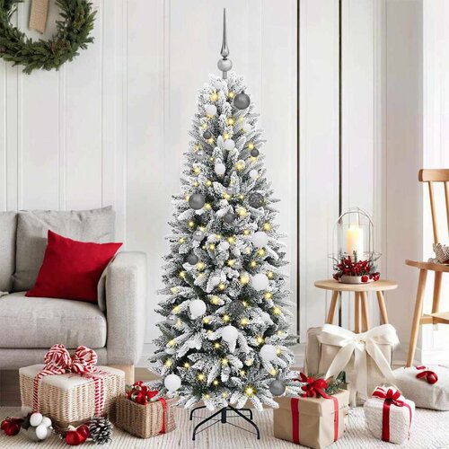 vidaXL Umjetno božićno drvce Bijelo 150 cm PVC Cene
