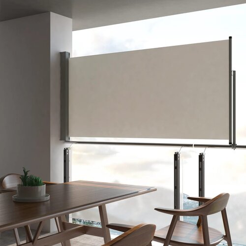 vidaXL Uvlačiva bočna tenda za terasu 120 x 300 cm krem Cijene