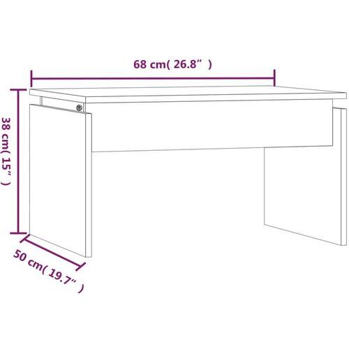 vidaXL Stolić za kavu boja hrasta 68 x 50 x 38 cm konstruirano drvo Cene