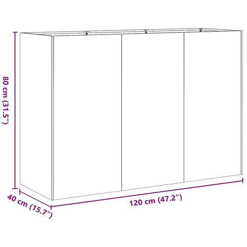  Sadilica antracit 120x40x80 cm od hladno valjanog čelika Slike