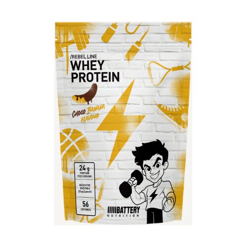 Battery Nutrition BATTERY REBEL WHEY PROTEIN, 1800g, Čokoladno-banana Slike