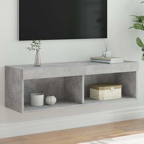  ormarić s LED svjetlima siva boja betona 100x30x30 cm Slike