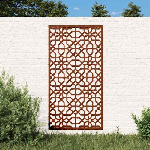  Vrtni zidni ukras 105 x 55 cm čelik COR-TEN s maurskim uzorkom Cijene