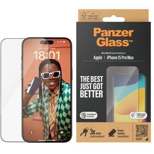 PanzerGlass za&scaron;titno staklo za iPhone 15 Pro Max ultra wide fit Cijene