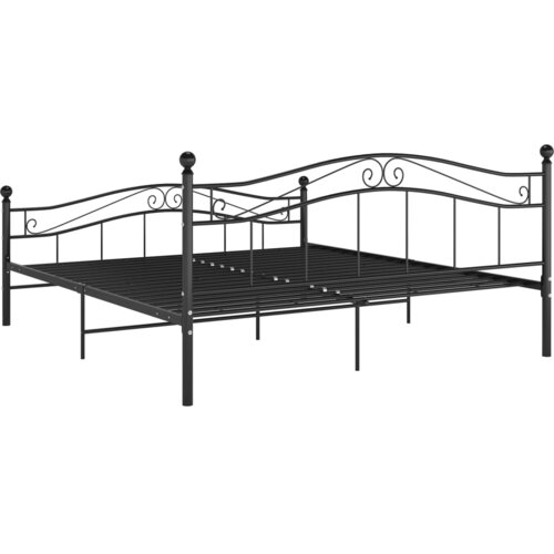  Okvir za krevet crni metalni 160 x 200 cm Slike