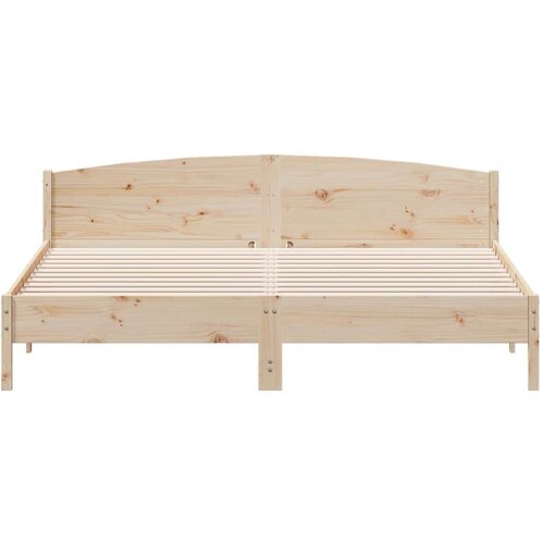 VidaXL Okvir kreveta s uzglavljem 180 x 200 cm masivna borovina Slike