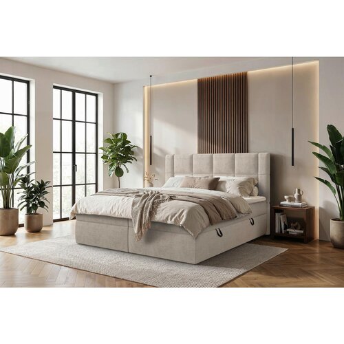 Boxxx POSTELJA Z VZMETNICO 180 cm x 200 cm , tekstil bež Cene
