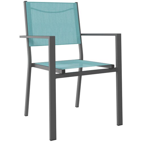 Ambia Garden STOL aluminij antracit, modra Slike