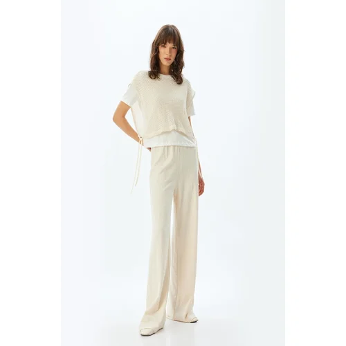 Koton Off White Women's Trousers