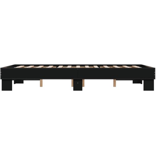  Okvir kreveta crni 140 x 200 cm od konstruiranog drva i metala Slike