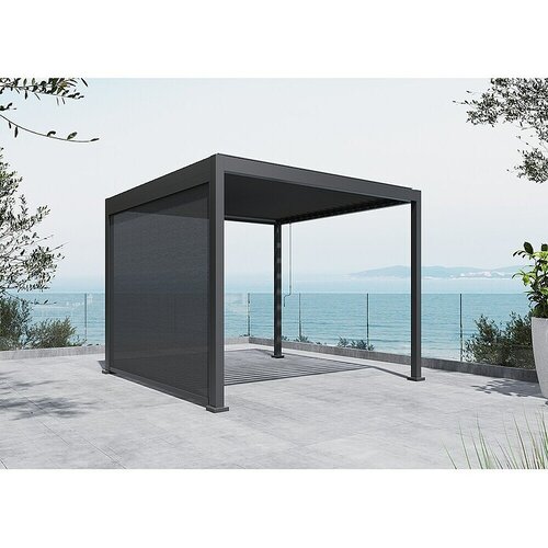 SUNFUN Paviljon s letvicama Set Milos (&Scaron; x D: 294 x 294 cm, Night-Grey, Aluminij/PVC/Staklena vlakna, 2 -dij.) Cijene