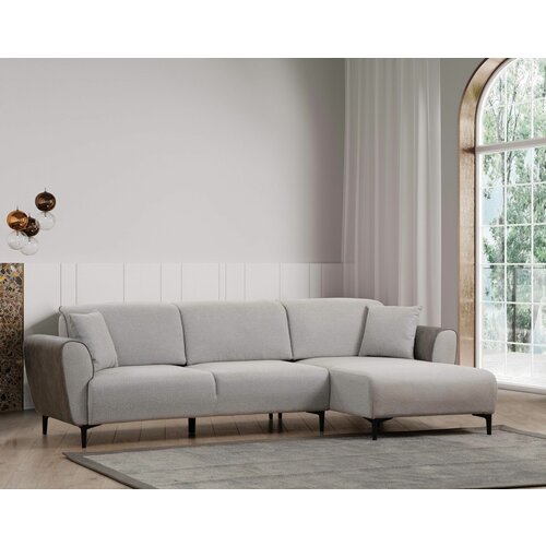 Atelier Del Sofa aren right - grey grey corner sofa-bed Slike