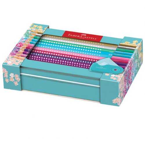  BOJE DRVENE 20BOJA SPARKLE PLUS &Scaron;ILJILO SLEEVE MINI METALNA KUTIJA FABER-CASTELL 201641 Cijene