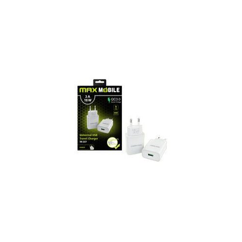 Max Mobile KUĆNI ADAPTER Q.C 3.0 QUICK CHARGE USB TR207 3A bijeli Slike