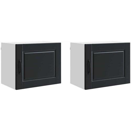 vidaXL Kuhinjski element 2 pcs Črna 50 x 31 x 40 cm Konstruiran les, (5000130999) Cene