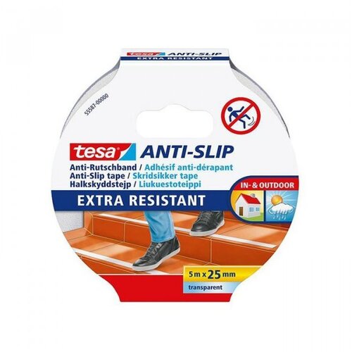 Tesa Traka lepljiva antiklizna 25mm/ 5m 55587 prozirna blister Cene