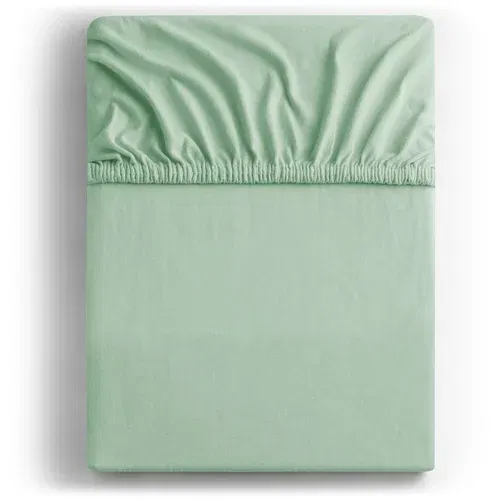DecoKing Svetlo zelena napenjalna rjuha iz jerseyja 180x200 cm Amber –