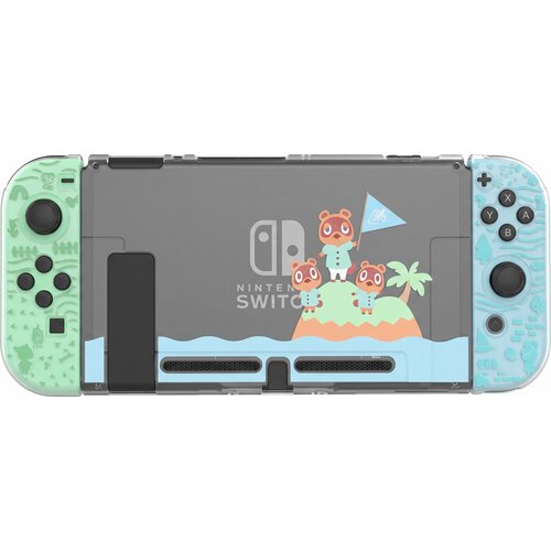 NINTENDO SWITCH Animal Crossing transparentna za&amp;scaron;čita + silikonska prevleka za analogne gumbe Slike