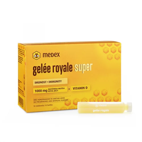 Medex Gelée Royale Super z vitaminom D, stekleničke