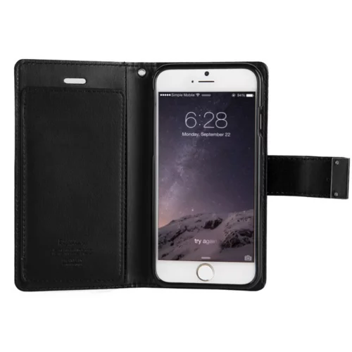 Goospery preklopna torbica Rich Diary Samsung Galaxy S6 G920 - črna