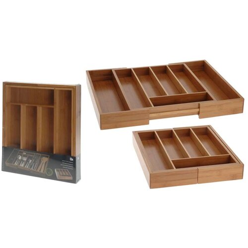 Excellent Houseware Raztegljiv pladenj za jedilni pribor iz bambusa, (20707881) Cene