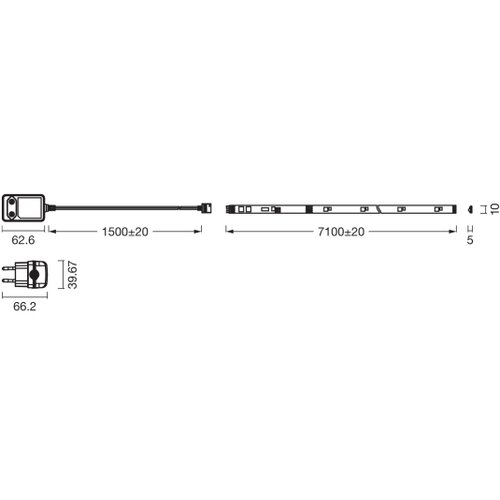 Osram LED RGBW prigu&amp;scaron;iva traka FLEX 7m LED/18W/230V + daljinski upravljač Slike