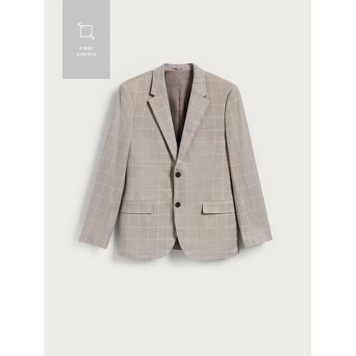 Reserved Slim fit sako s mje&scaron;avinom viskoze - boja kave Cijene