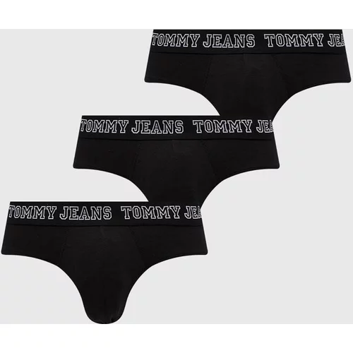 Tommy Jeans Moške spodnjice 3-pack moški, črna barva