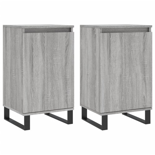 Maison Chic Komoda - Predalnik 2 kosa siva sonoma 40x35x70 cm inženirski les, (21718711) Slike