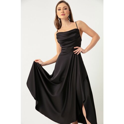 Lafaba Evening & Prom Dress - Black - Wrapover Slike