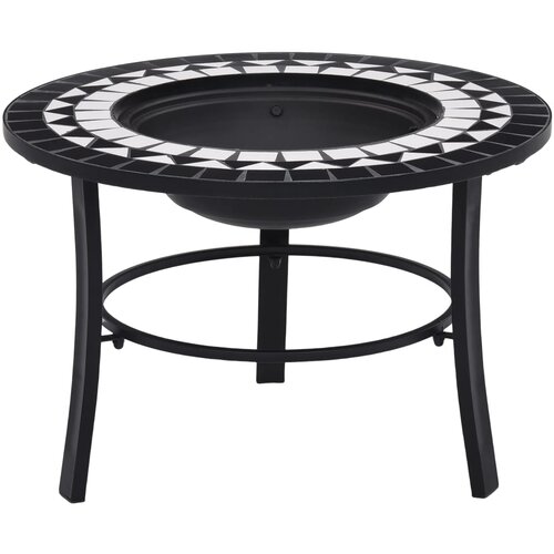 VidaXL Mozaična posuda za vatru crno-bijela 68 cm keramička Slike