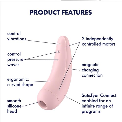 Satisfyer vibrator Curvy 2+, ružičasti Slike