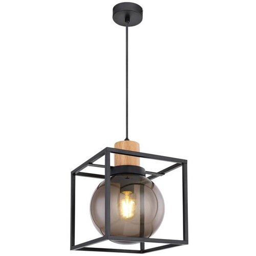 Candellux Lighting Črna viseča svetilka 19x19 cm Retro 2 - Candellux Lighting Slike