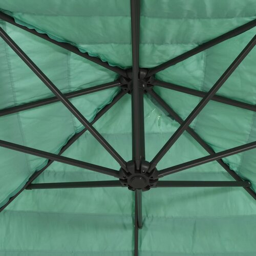  Vrtni suncobran s drvenim stupom zeleni 269x269x235 cm Slike