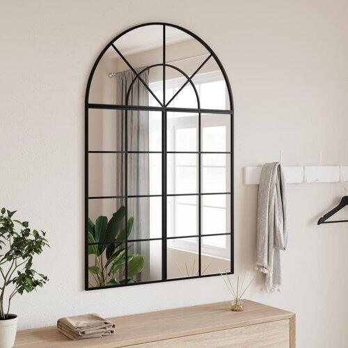vidaXL Zidno ogledalo crno 80 x 120 cm lučno željezno Cijene