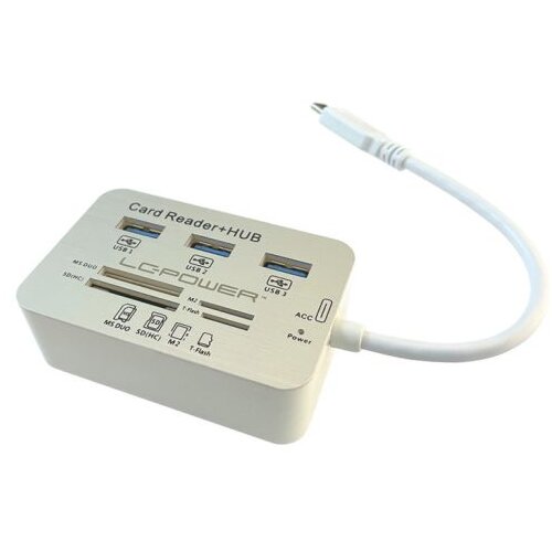 LC-Power USB Type-C Hub3x USB 3.0 type A, card readersd(hc), t-flash, M2, MS Duo cards Cijene