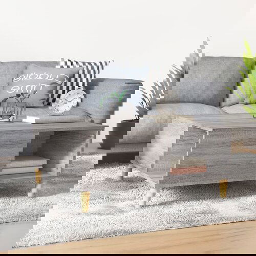vidaXL Stolić za kavu boja sivog hrasta 80x80x36 5cm konstruirano drvo Cijene