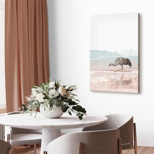  Slika - Crane in the Morning (1 Part) Vertical 40x60 Na talijanskom platnu Slike