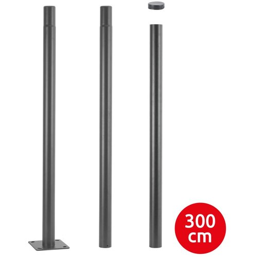  Brilagi - Metalna &scaron;ipka za stub spoljnog osvetljenja 3 m, prečnik stuba 58 mm, siva Cene