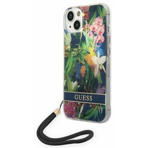 Guess Futrola za iPhone 14 Blue Flower Cord ( GSM167530 ) Slike