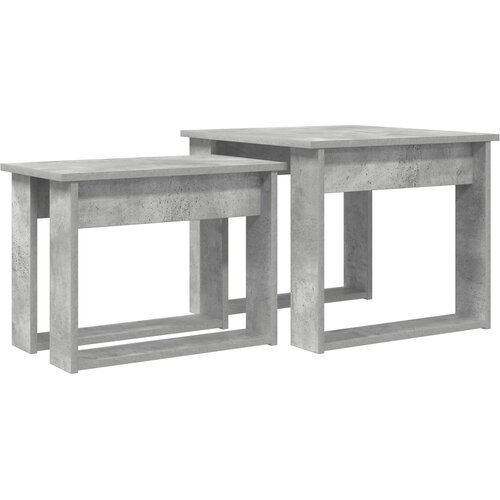 Set stolića za kavu 2 pcs Betonski sivi Konstruirano drvo Slike