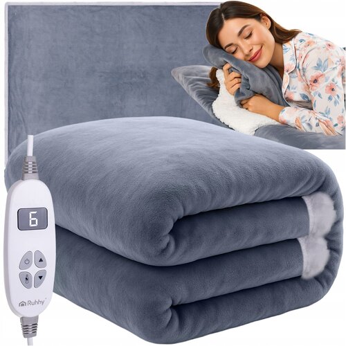  85w električna periva grijaća deka 180x130cm sivo-bijela Cijene