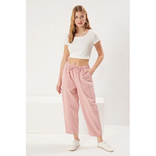 TRENDYOLMILLA Ženske pantalone TWOSS25PL00075, Roze Cene