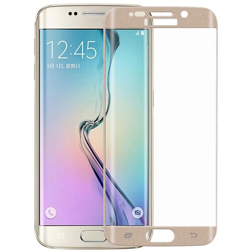  Za&amp;scaron;čitno kaljeno steklo Full Face za Samsung Galaxy S6 Edge - zlato Slike