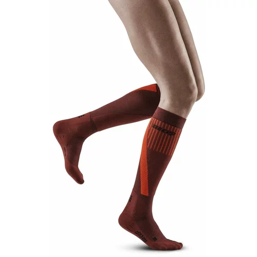 Cep Women's Winter Running Knee-High Socks Dark Orange